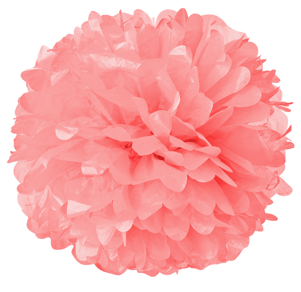 16 Light Pink Tissue Pom Poms